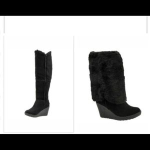 Bearpaw highland boots size 8 black brand new